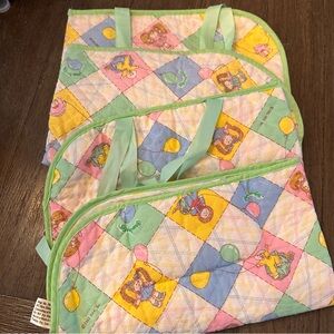 VINTAGE 1983 ORIGINAL CABBAGE PATCH KIDS QUILTED SLEEPING BAG COLECO Lot of 2